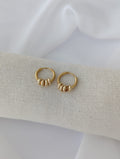 Boucles d'oreilles en acier inoxydable avec breloques anneaux dorées ou argentées - 12 mm