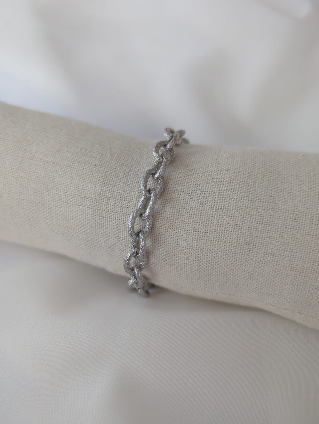 Bracelet chaînes argenté en acier inoxydable