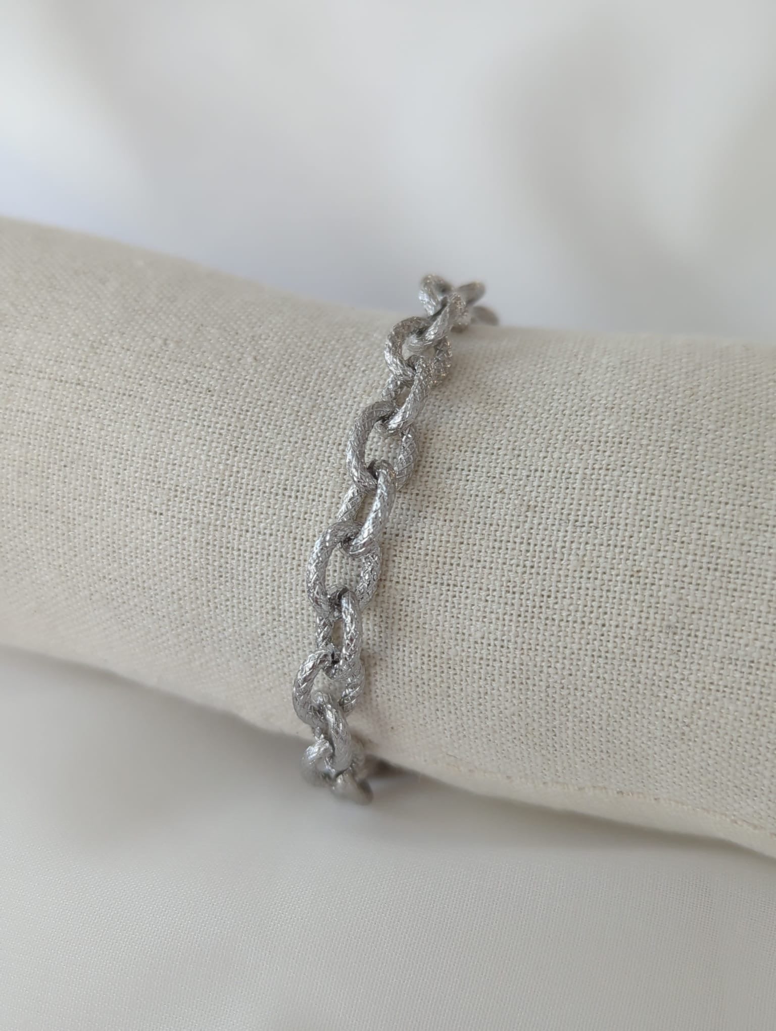 Bracelet chaînes argenté en acier inoxydable