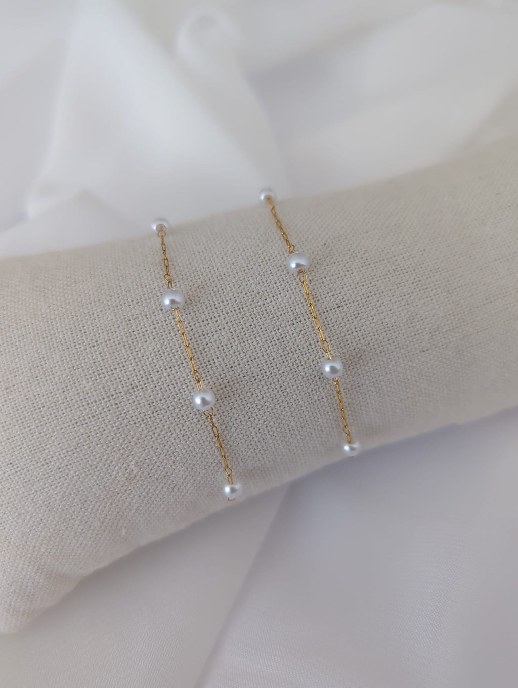 Boucles d'oreilles dorées en acier inoxydable avec perles