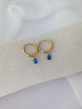 Boucles d'oreilles en acier inoxydable avec des zircons – 12 mm