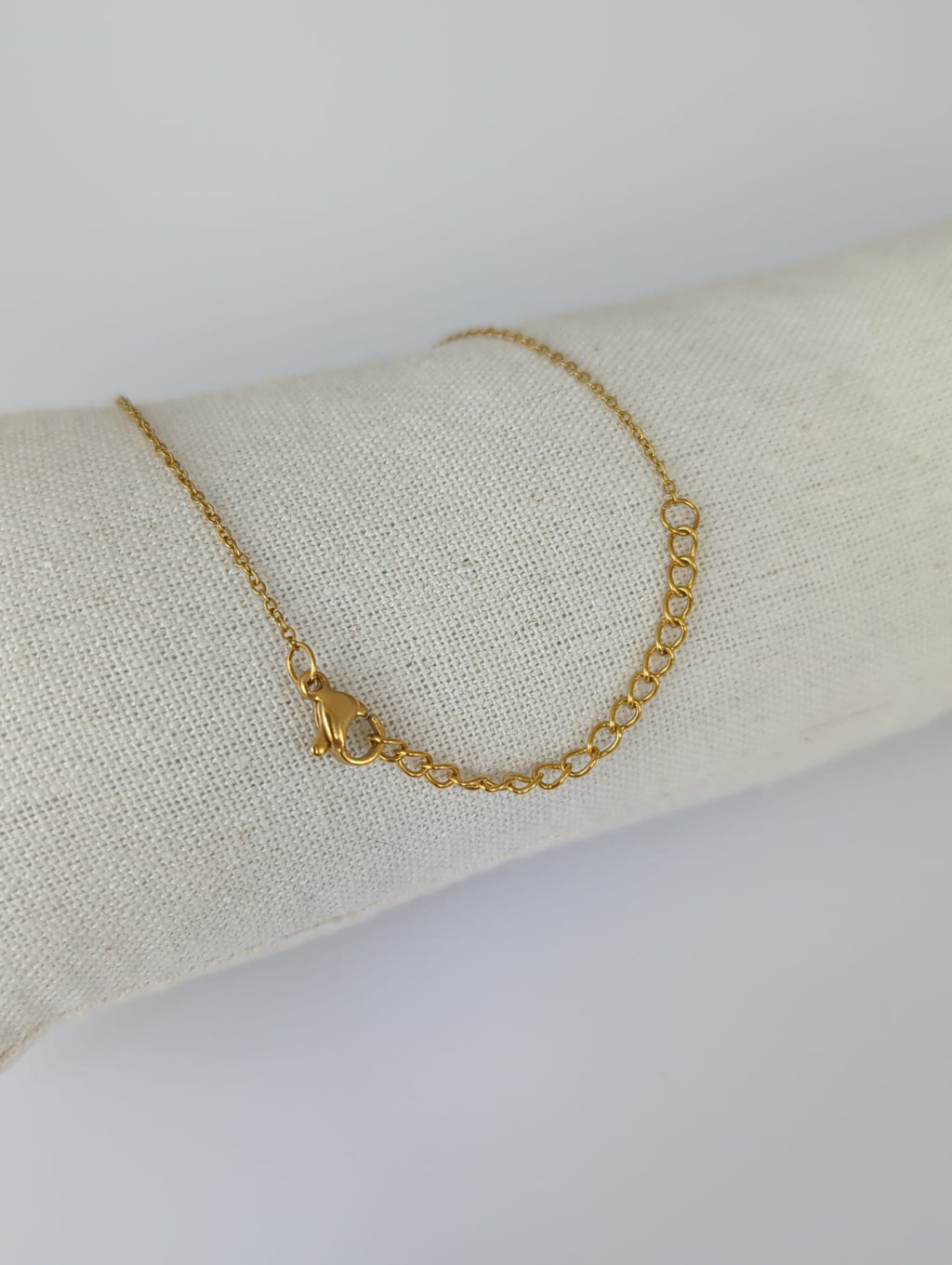 Collier doré en acier inoxydable avec un zircon taille Marquise orange